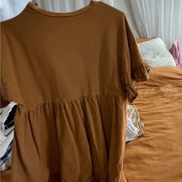 Babydoll tunic ruffle sleeve top - Picture 2 of 2